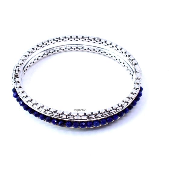 John HARDY JAI LAPIS 8.40ct Box Chain Sterling Silver Bangle Bracelet -AVG NIB - Picture 7 of 15